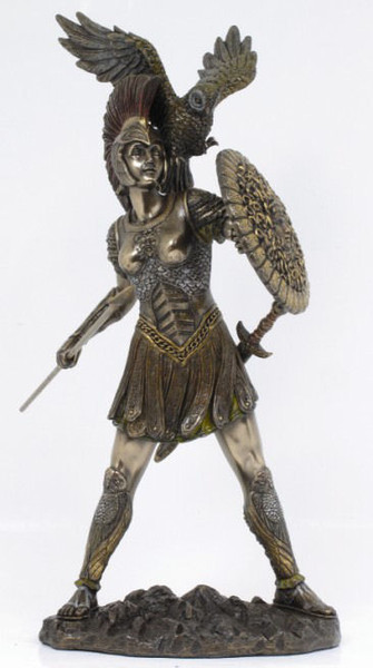 Athena Sculpture Grecian Female Warrior Statue